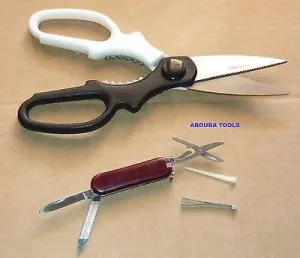 SCISSORS MULTI PURPOSE & MINI POCKET KNIFE 5 FUNCTION- NEW