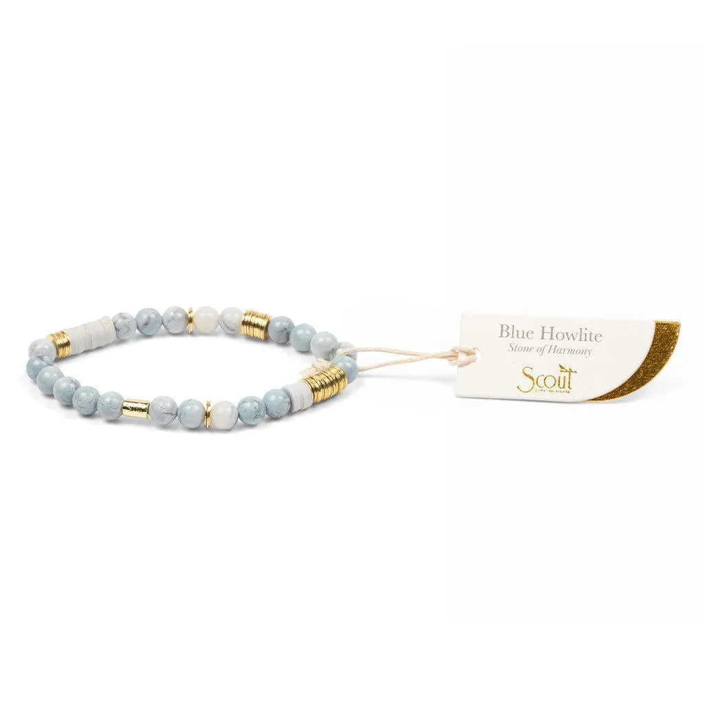 Scout Curated Wears Intermix Stone Stacking Bracelet - Blue Howlite