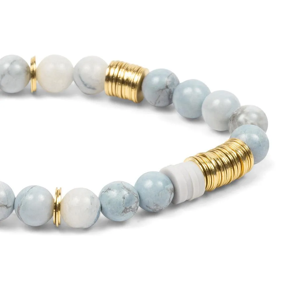 Scout Curated Wears Intermix Stone Stacking Bracelet - Blue Howlite