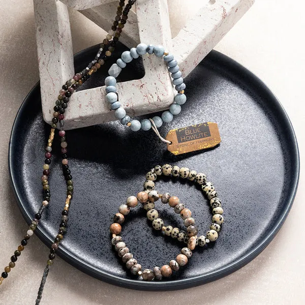 Scout Curated Wears Intermix Stone Stacking Bracelet - Blue Howlite