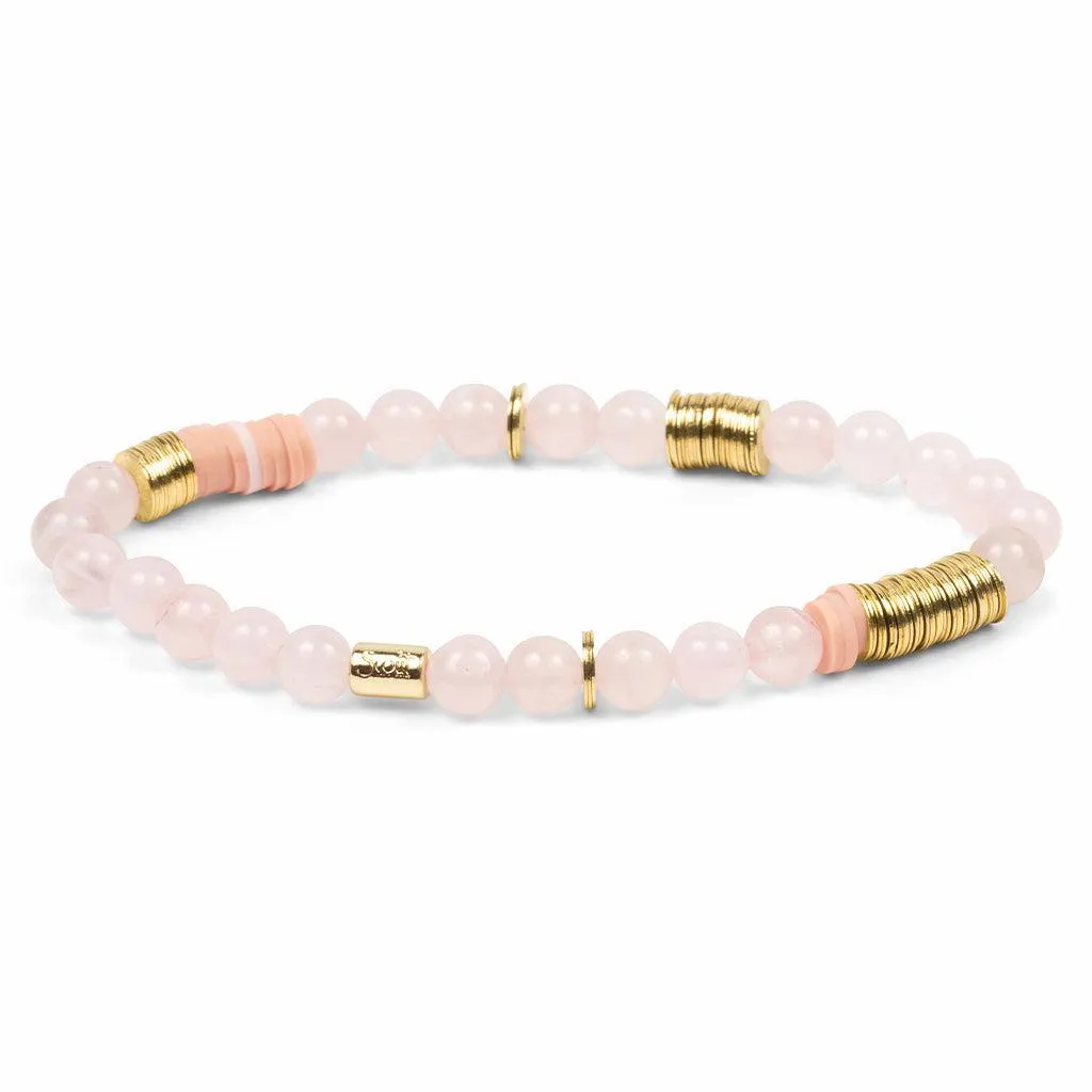 Scout Curated Wears Intermix Stone Stacking Bracelet - Rose Quartz
