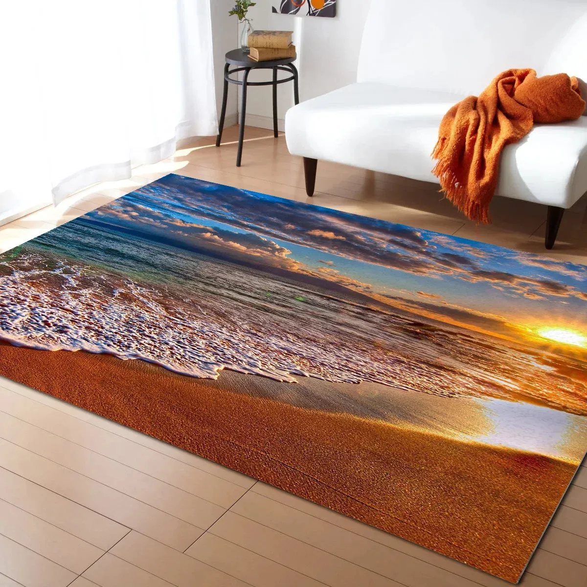 Sea Wave Printed Carpet