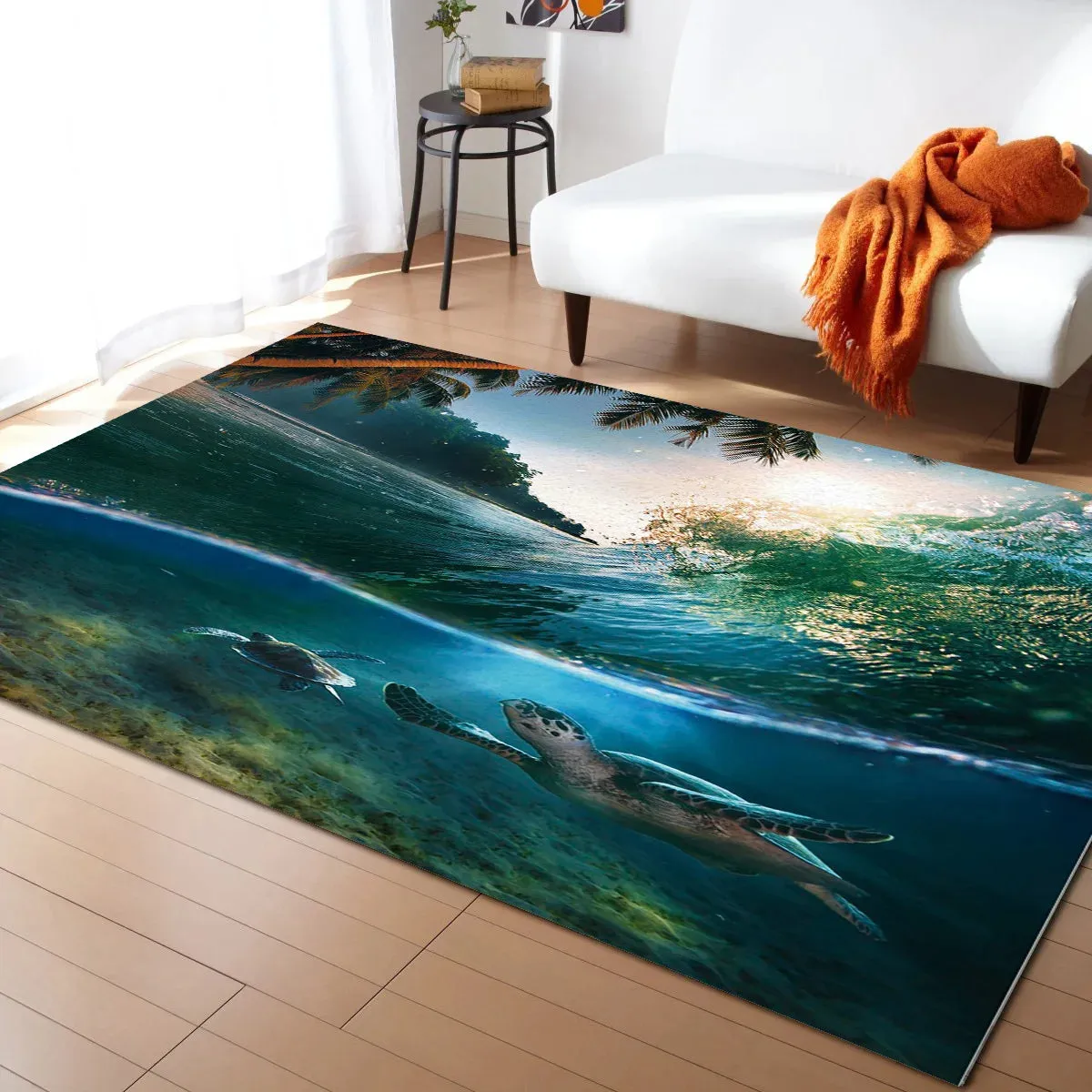 Sea Wave Printed Carpet
