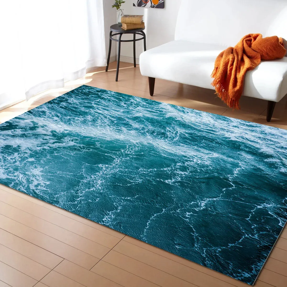 Sea Wave Printed Carpet