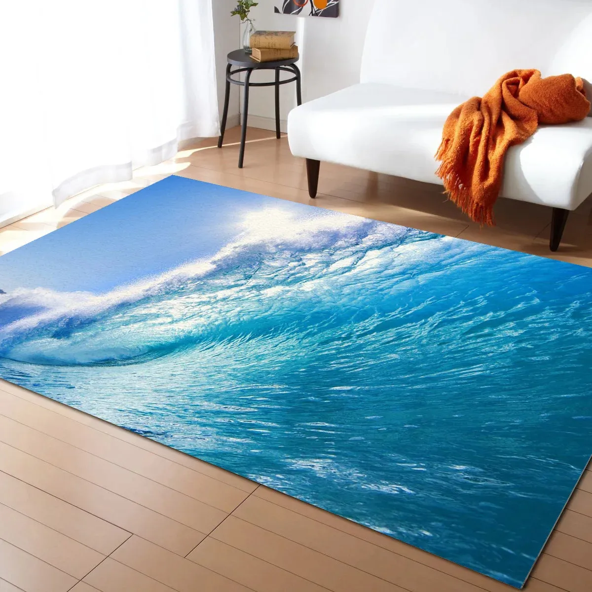 Sea Wave Printed Carpet