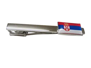 Serbia Flag Square Tie Clip