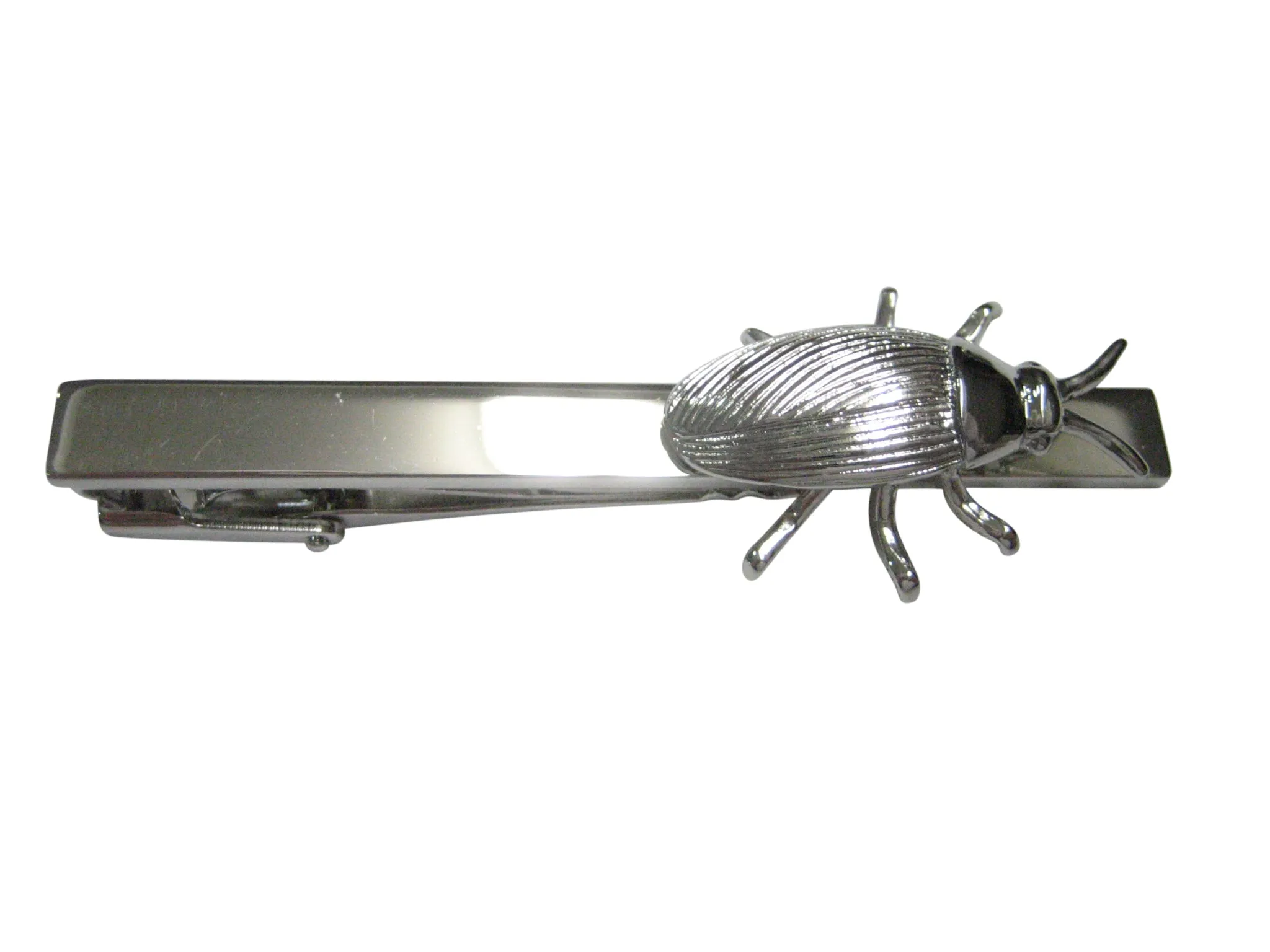 Silver Toned Creepy Bug Insect Pendant Tie Clip