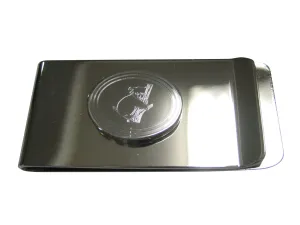 Silver Toned Etched Oval Koala Money Clip