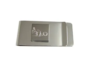 Silver Toned Etched Squirrel Money Clip