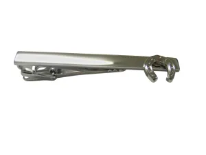 Silver Toned Horse Shoe Square Tie Clip