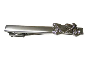 Silver Toned Motorcycle Square Tie Clips