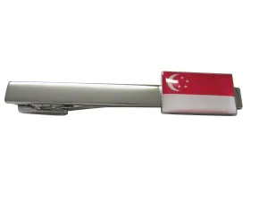 Singapore Flag Square Tie Clip