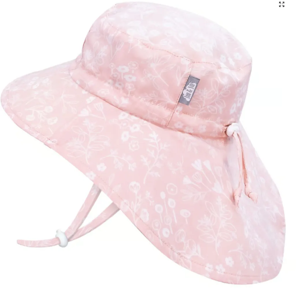 Size S (0-6m): Jan & Jul Cotton Adventure Hat -PRAIRIE FLOWERS