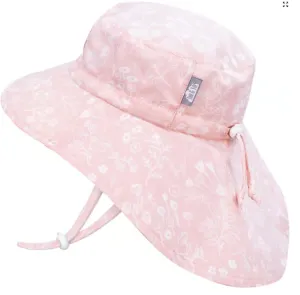 Size S (0-6m): Jan & Jul Cotton Adventure Hat -PRAIRIE FLOWERS