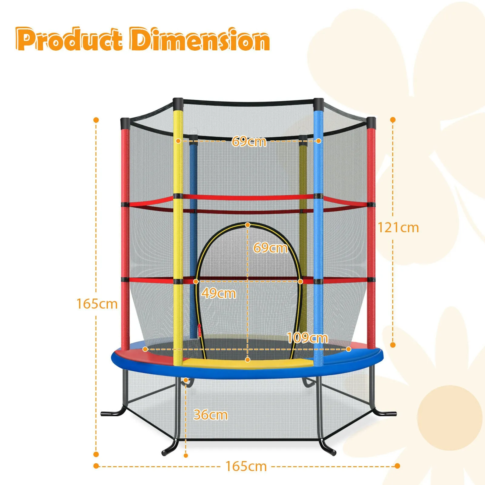Small 6ft Trampoline Packed with Safety Features | Small Trampoline | Indoor or Outdoor Trampoline