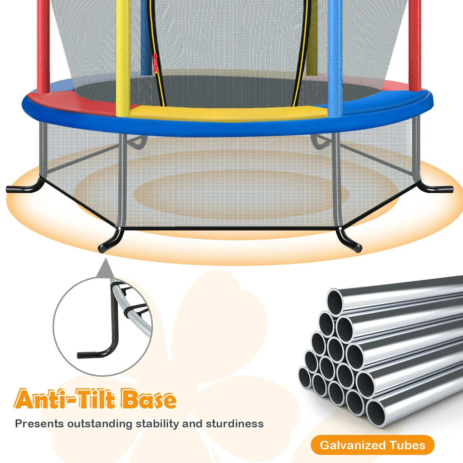 Small 6ft Trampoline Packed with Safety Features | Small Trampoline | Indoor or Outdoor Trampoline