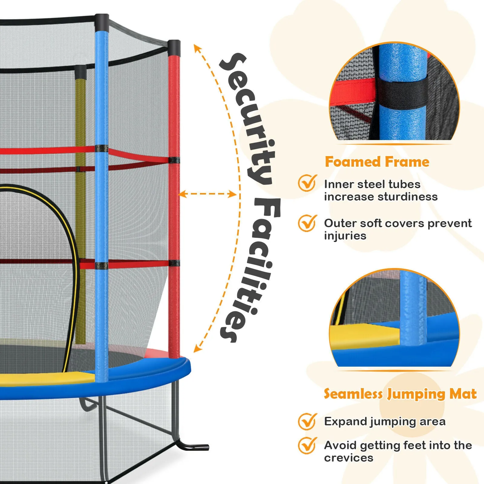 Small 6ft Trampoline Packed with Safety Features | Small Trampoline | Indoor or Outdoor Trampoline