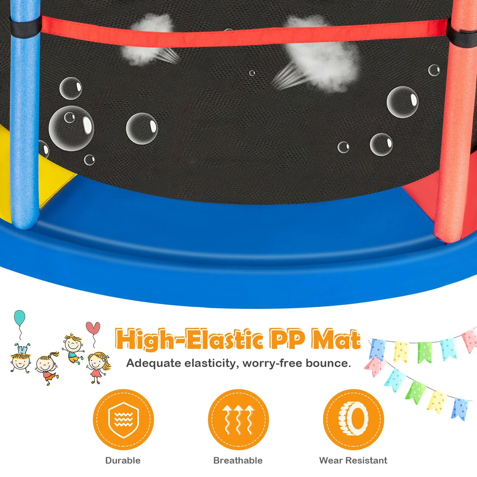Small 6ft Trampoline Packed with Safety Features | Small Trampoline | Indoor or Outdoor Trampoline