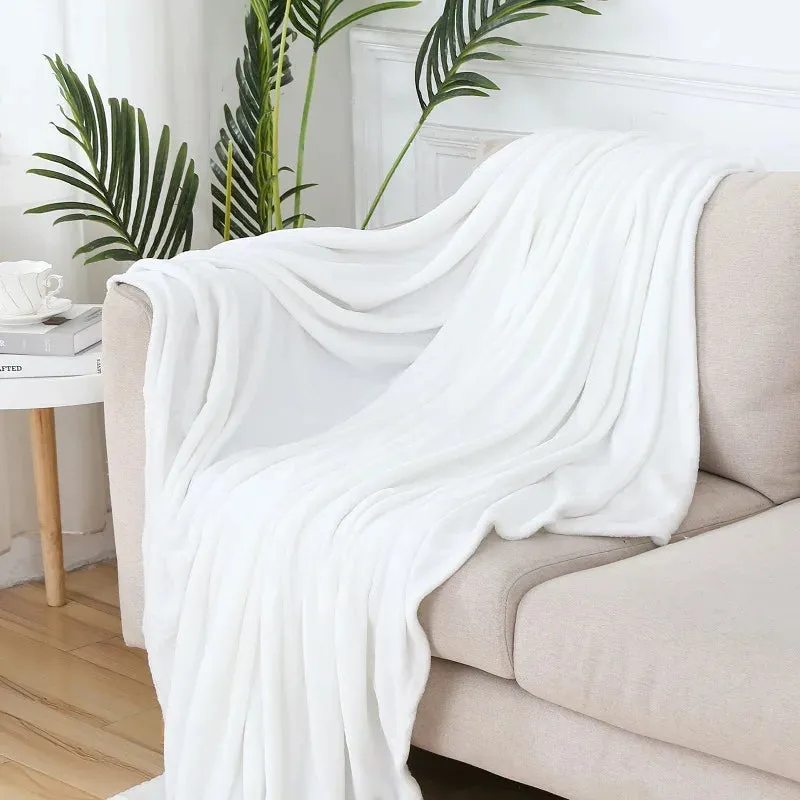 Soft Coral Fleece Warm Throw Blanket