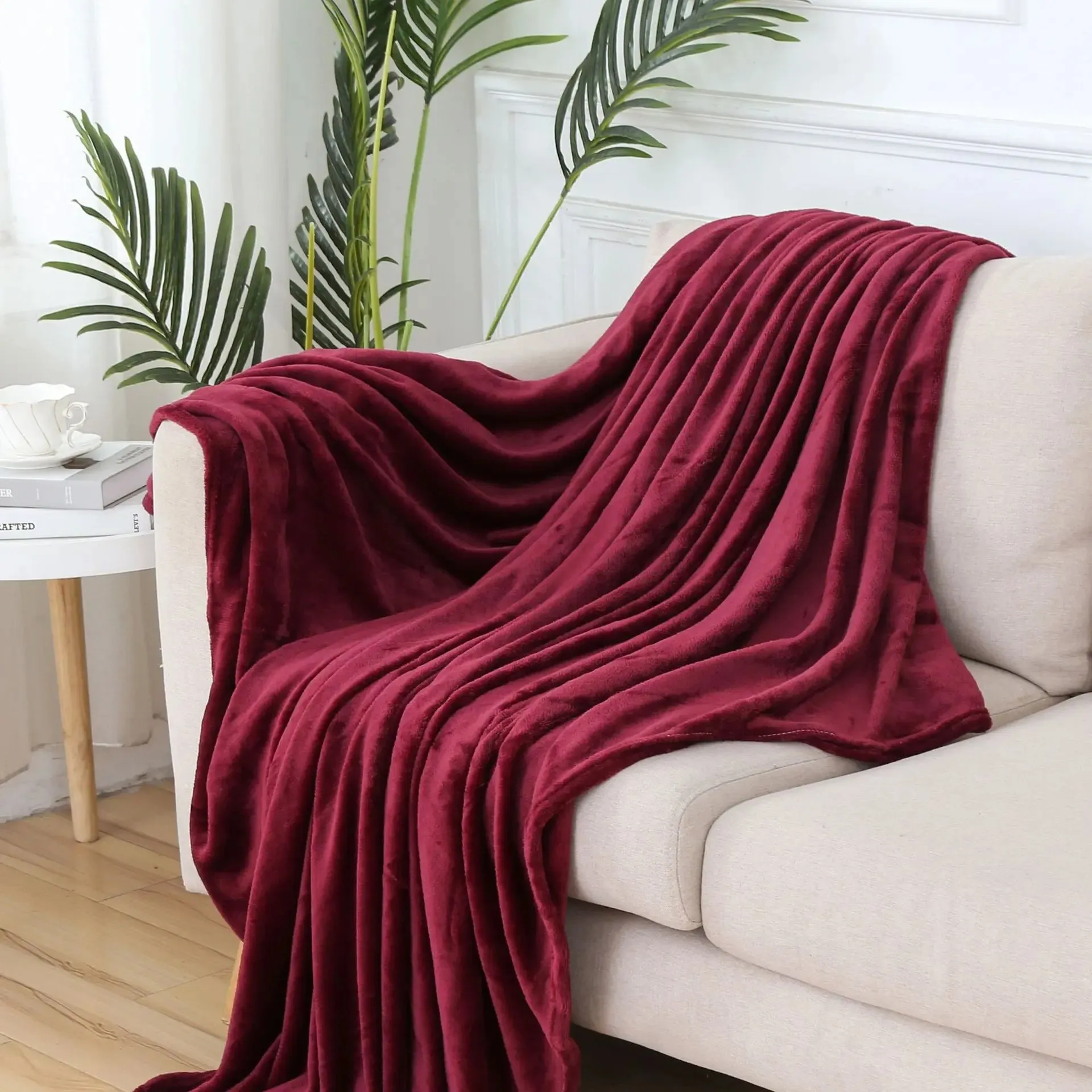 Soft Coral Fleece Warm Throw Blanket