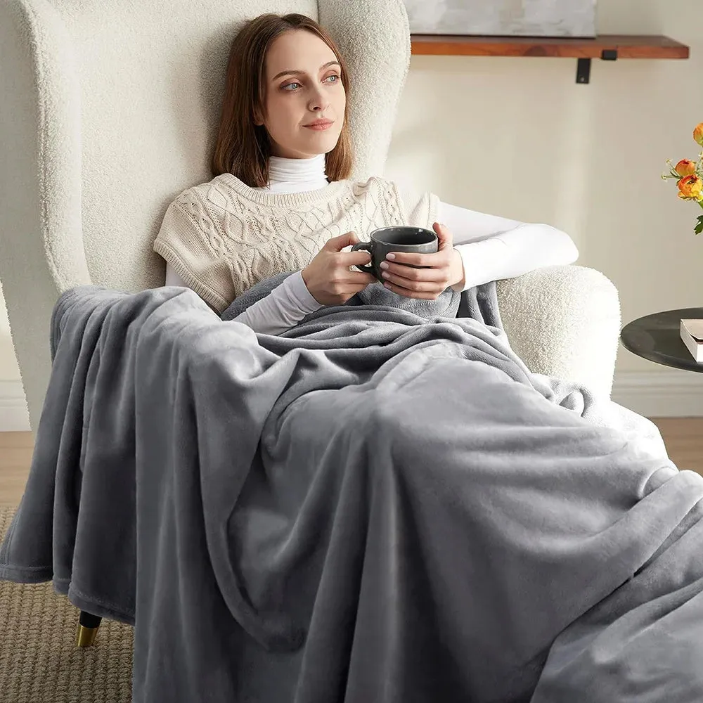 Soft Coral Fleece Warm Throw Blanket