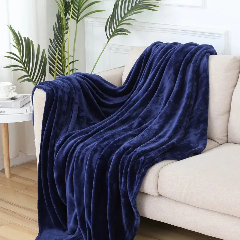 Soft Coral Fleece Warm Throw Blanket