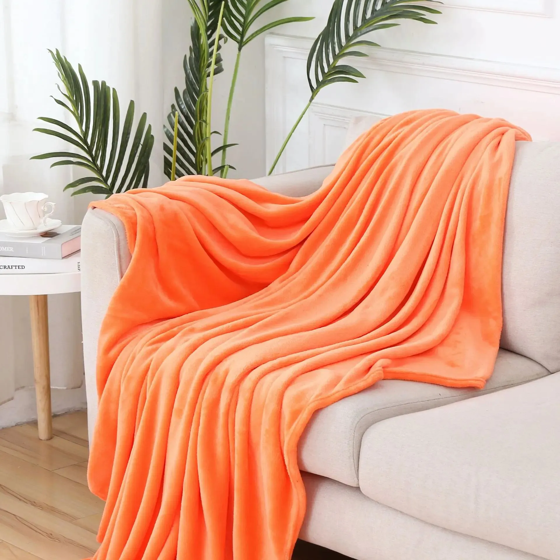 Soft Coral Fleece Warm Throw Blanket