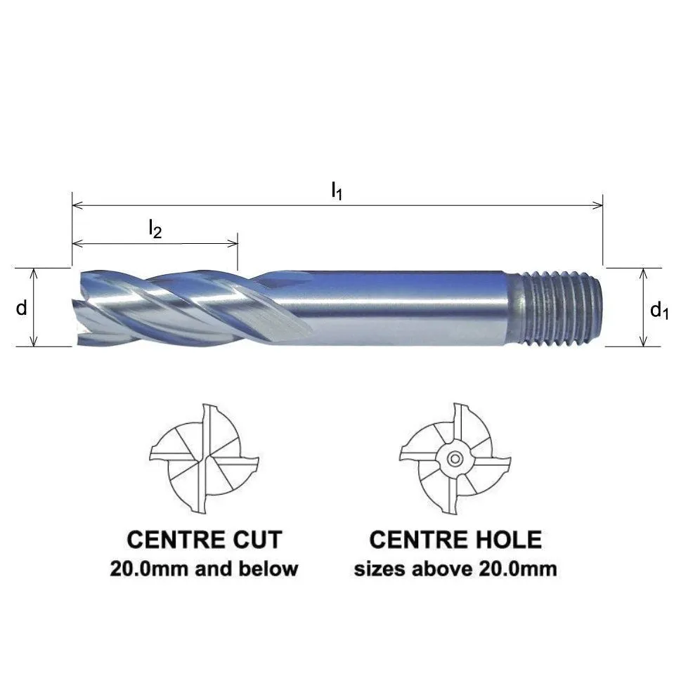 Somta 4 Flute 9/16 HSS-Co8 Multi-Purpose End Mill