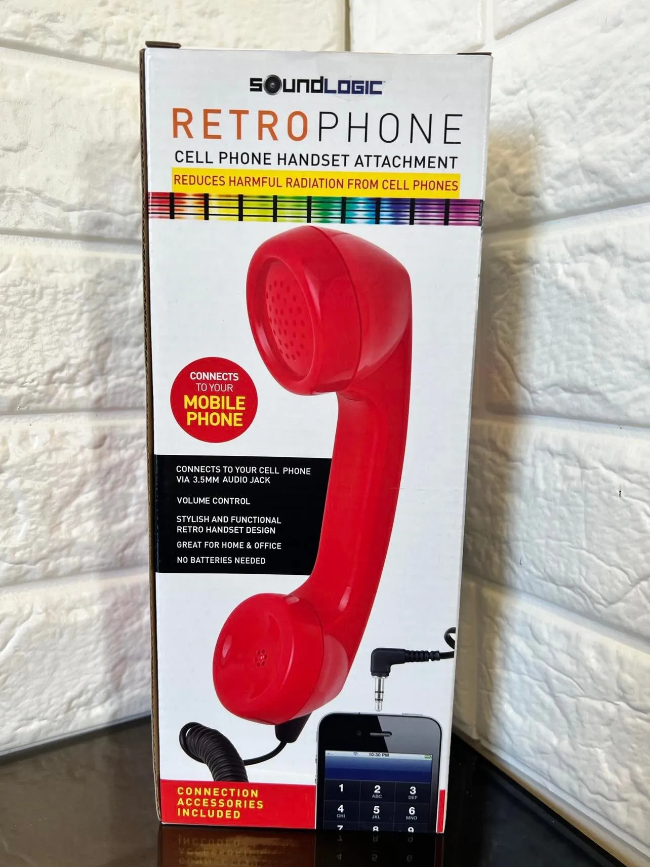SoundLogic Retro Phone Cell Phone Handset Attachment (Pink)