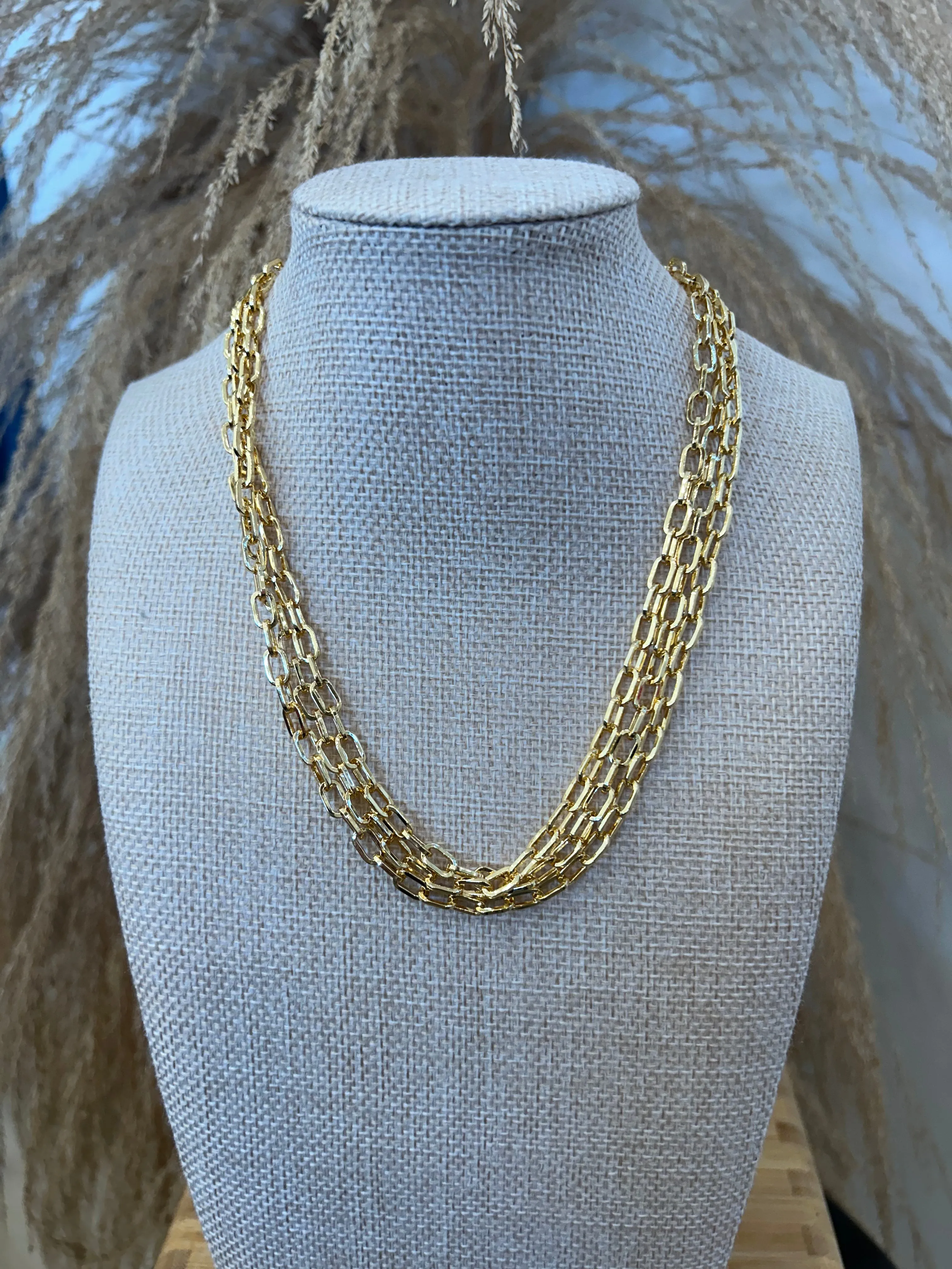 Stand Alone Paperclip Magnetic Necklace 16"
