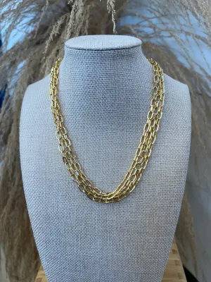 Stand Alone Paperclip Magnetic Necklace 16"