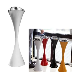 Standing Ashtray Outdoor for Patio, Large & Tall Outside Ashtrays for Cigarette Butt Receptacle Disposal, Commercial Metal Smokers Cigar Ash Tray Container with Lid, for Outside Patio Home Office