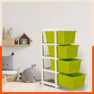 Stomo 4 Drawer Multi-Purpose Storage Organizer for Home and Office (Green)