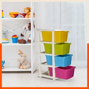 Stomo 4 Drawer Multi-Purpose Storage Organizer for Home and Office