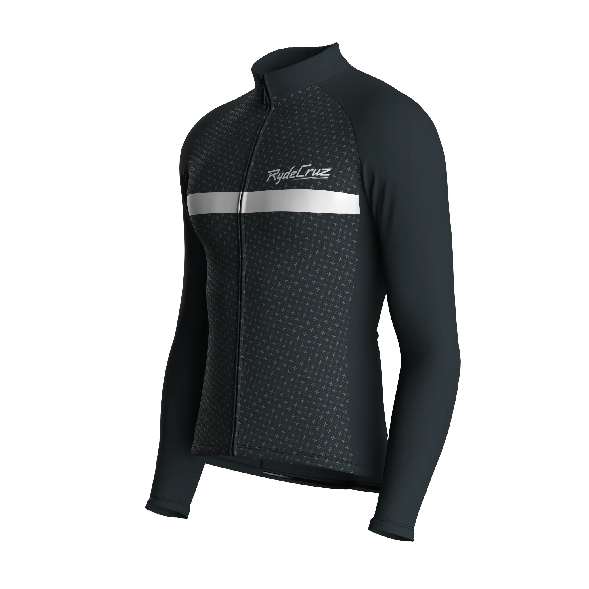 Stripe Dynamics | Gunmetal Gray Male Long Sleeves Jersey