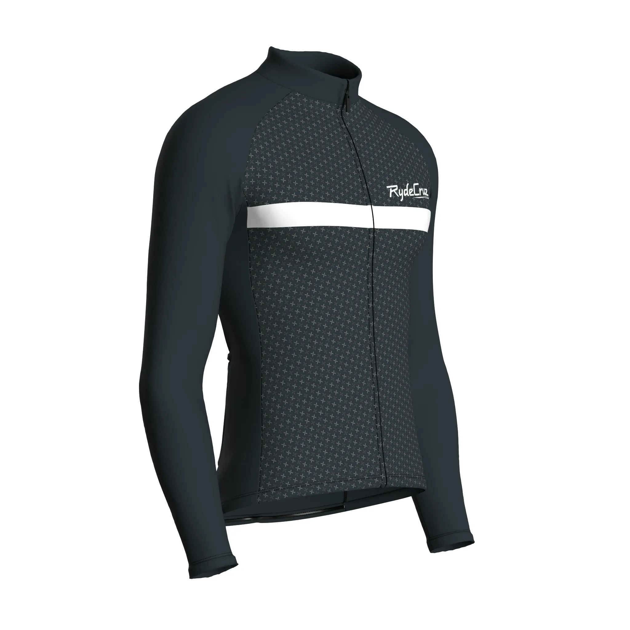 Stripe Dynamics | Gunmetal Gray Male Long Sleeves Jersey