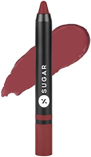 Sugar Cosmetics Plush Crush Crème Crayon05 Mauve Mama (Warm rose mauve)matte finish, Water-resistant, Longlasting, Paraben free