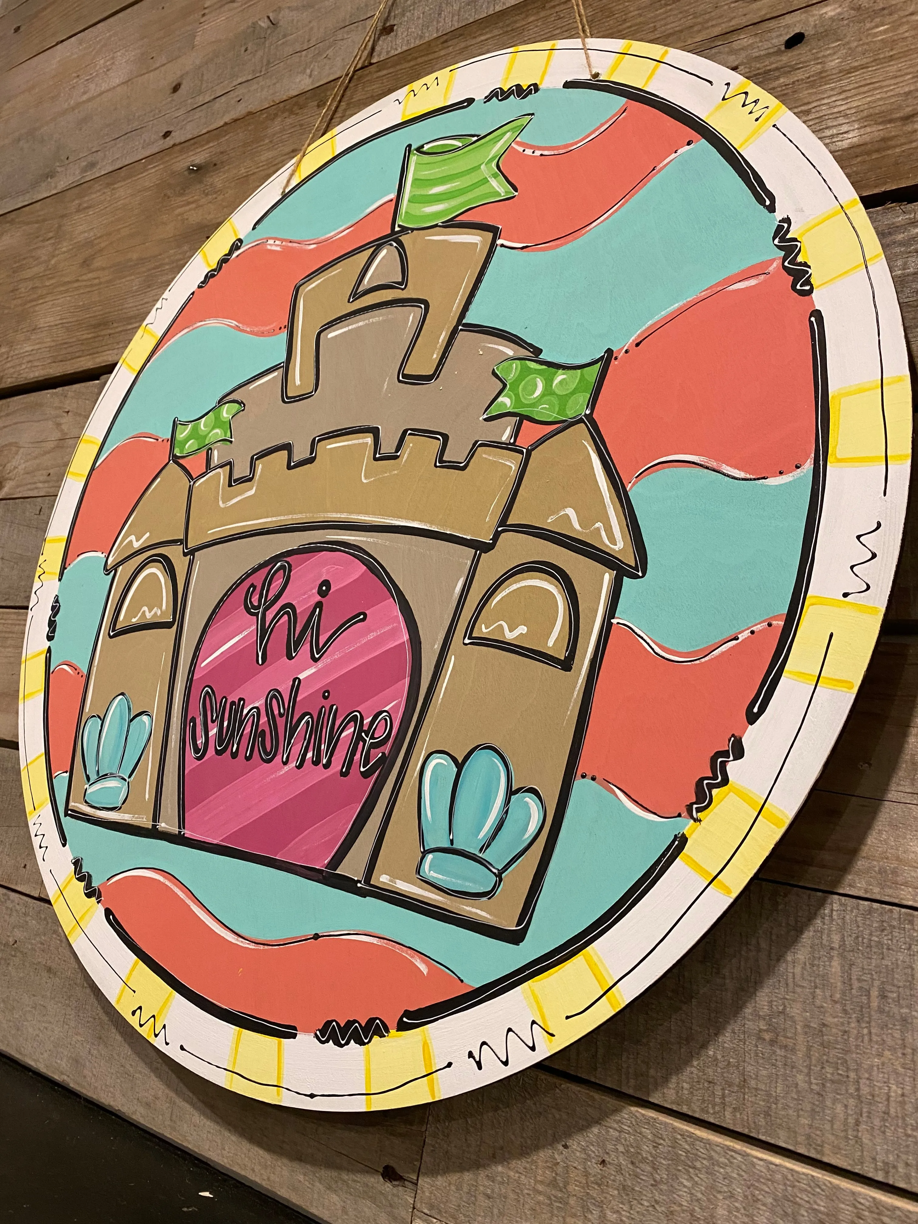 Summer Castle Circle Door Hanger