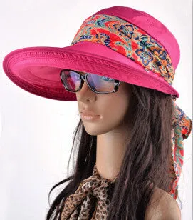 Summer hats for women chapeu feminino fashion visors cap sun collapsible anti-uv hat 6 colors