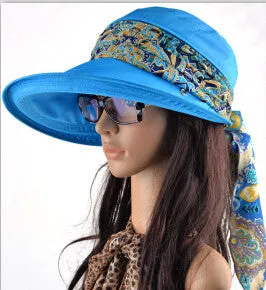 Summer hats for women chapeu feminino fashion visors cap sun collapsible anti-uv hat 6 colors