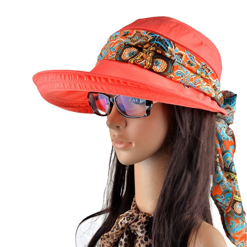 Summer hats for women chapeu feminino fashion visors cap sun collapsible anti-uv hat 6 colors