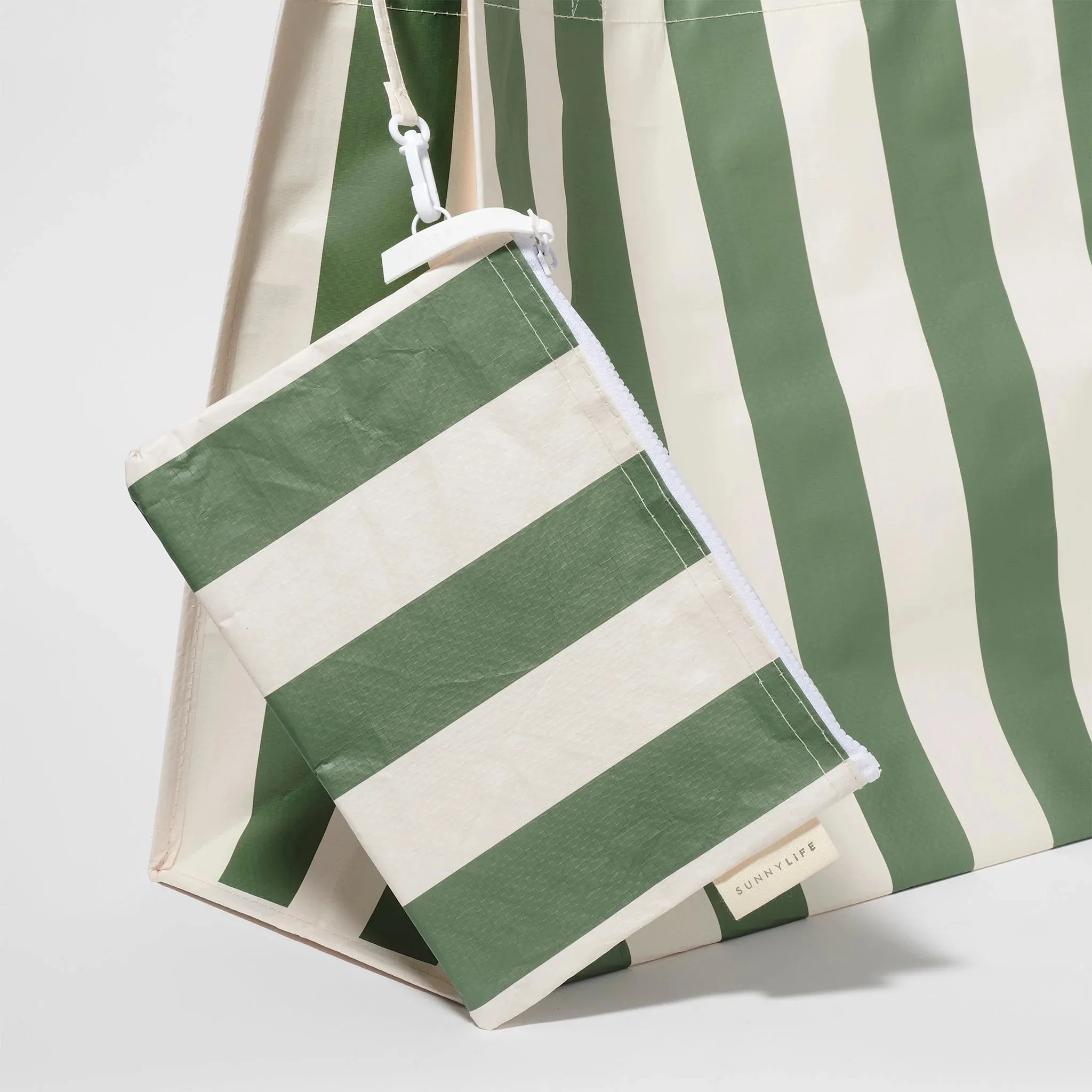 Sunnylife | Carryall Beach Bag The Vacay Olive Stripe