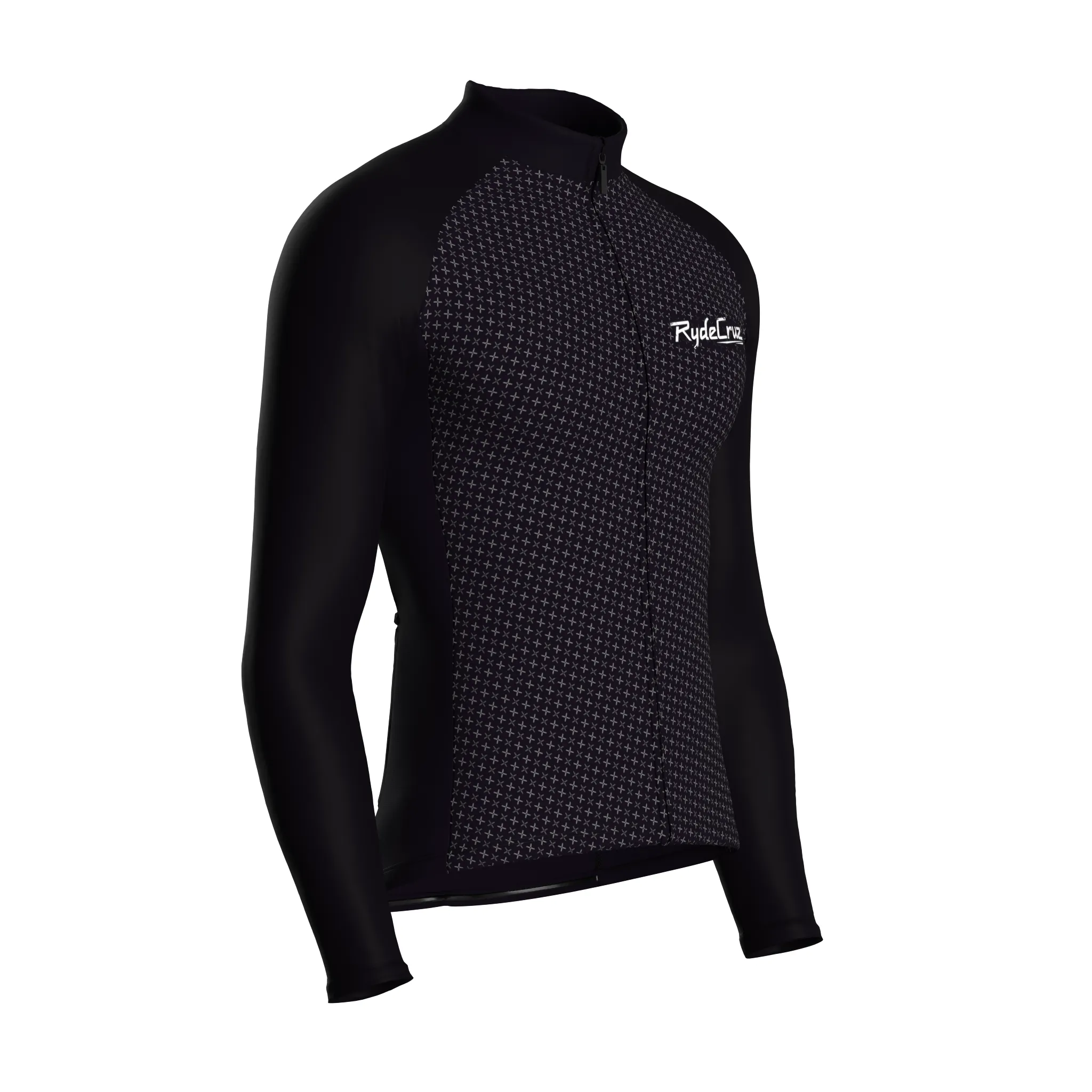 Swift Grid | Dark Purple Male Long Sleeves Jersey
