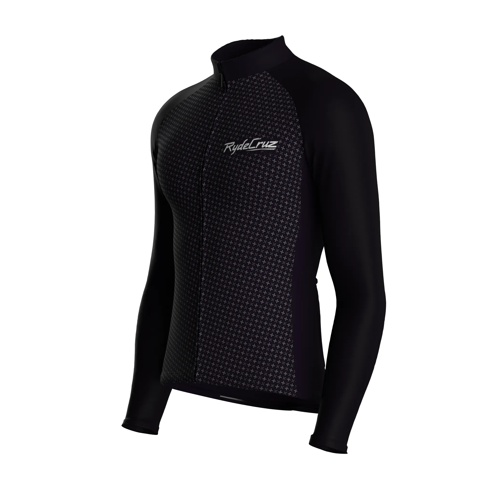 Swift Grid | Dark Purple Male Long Sleeves Jersey