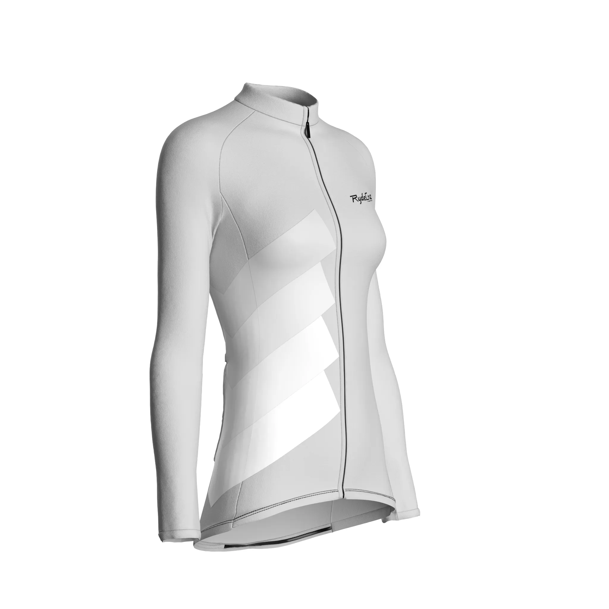 Synth Wave | Light Gray Female Long Sleeves Jersey
