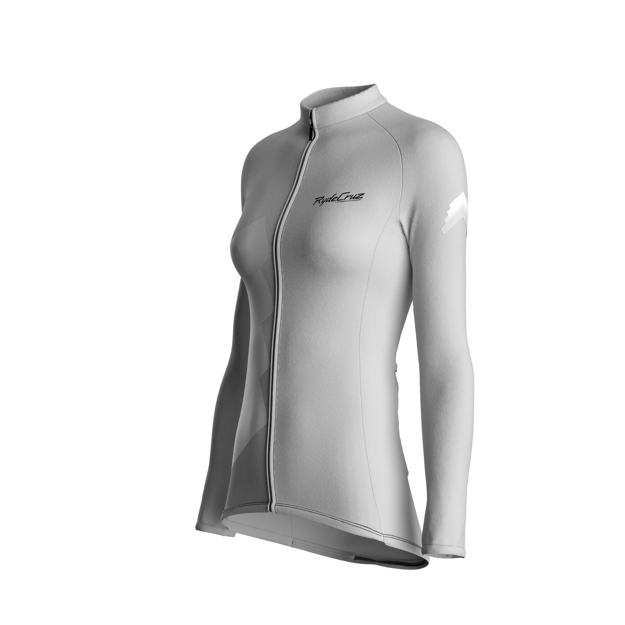 Synth Wave | Light Gray Female Long Sleeves Jersey