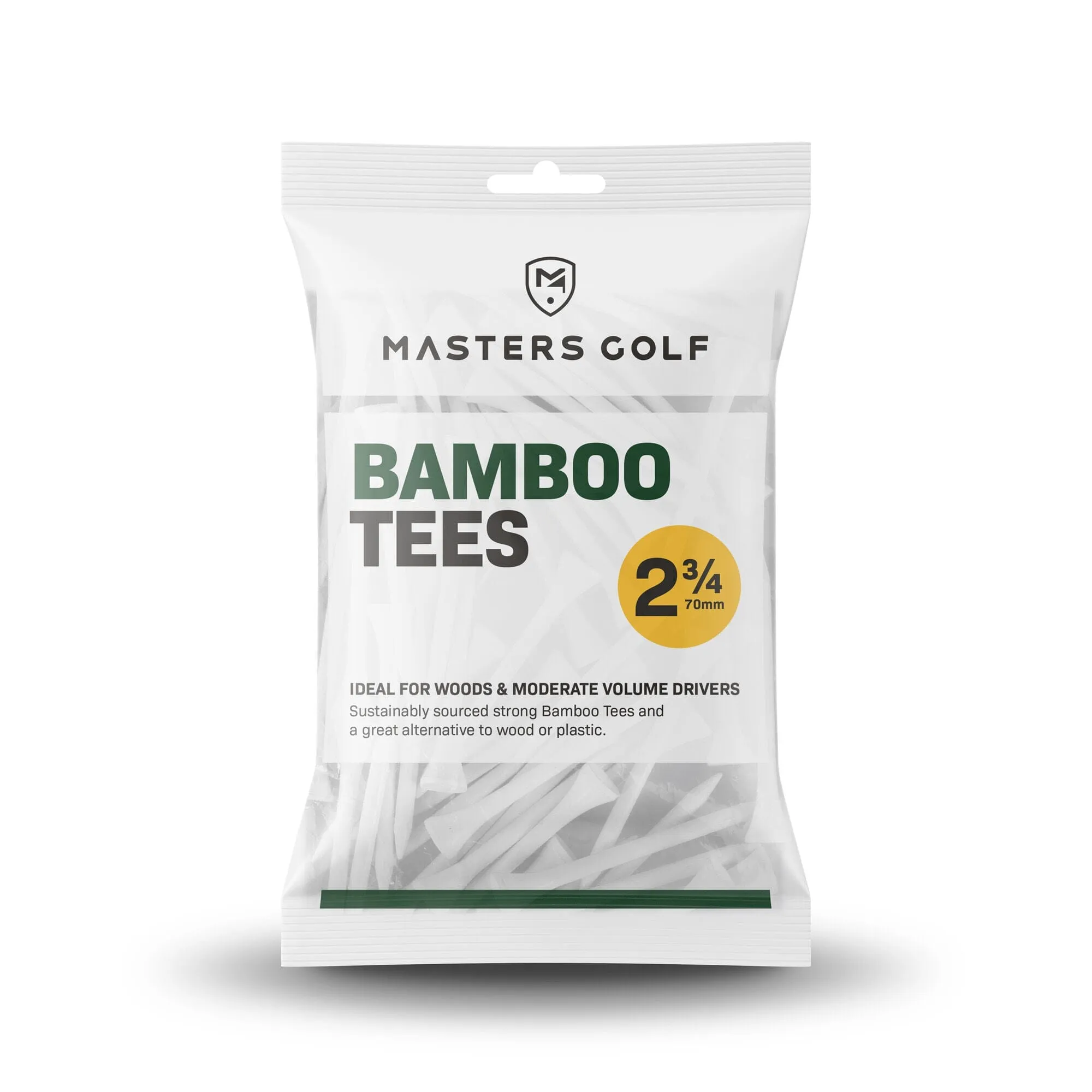 Tees de golf de bambú Masters de 2 3/4" (paquete de 110)