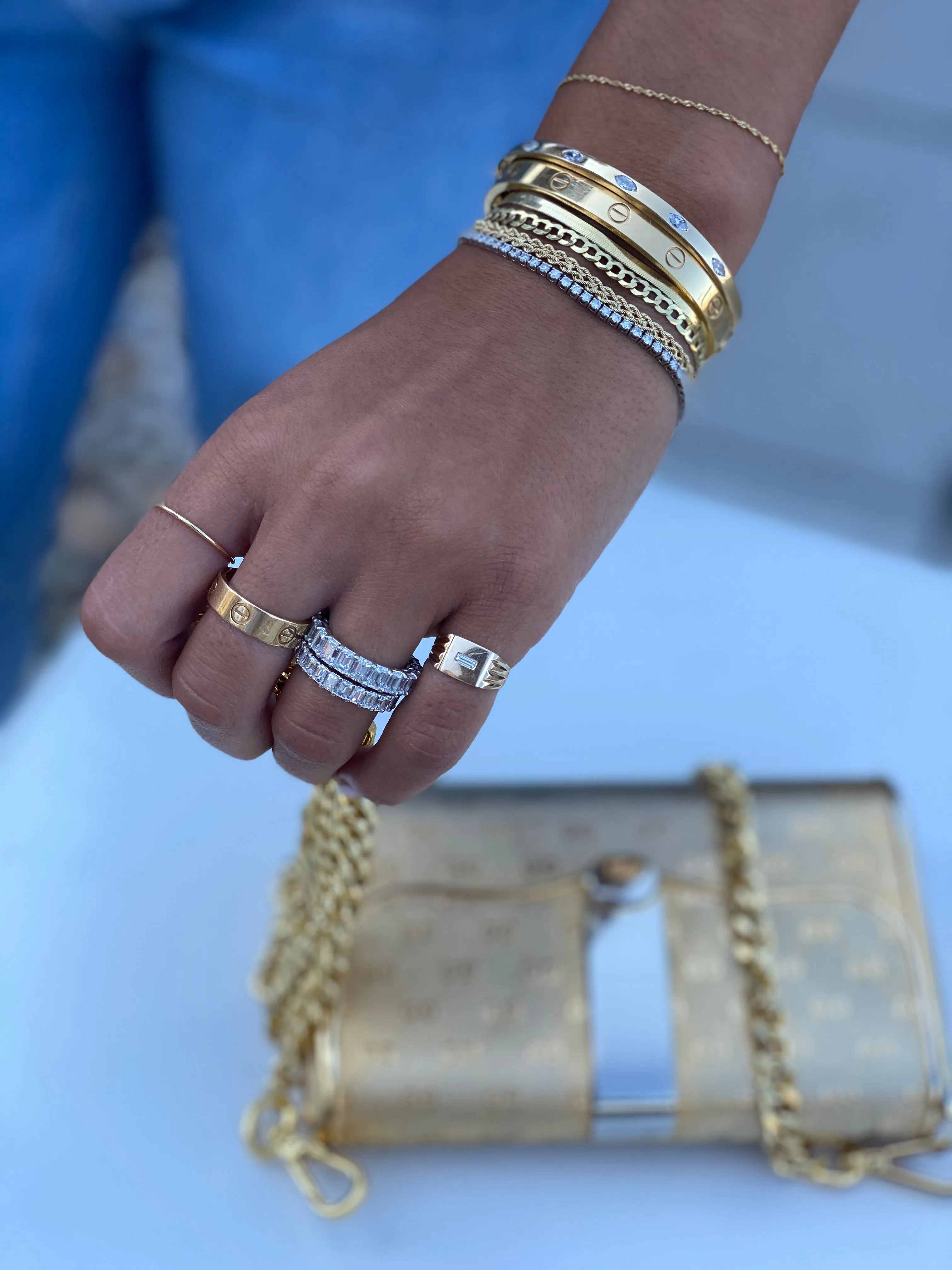 The Classic Emerald Cut Eternity Band