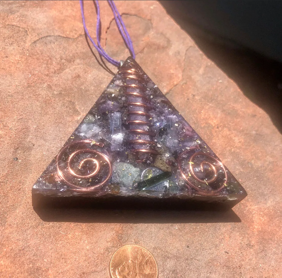 The “Large Equilateral” Orgone Amulet (3.5”x 3.5”, 3.5 oz.)- Max Aura Protection