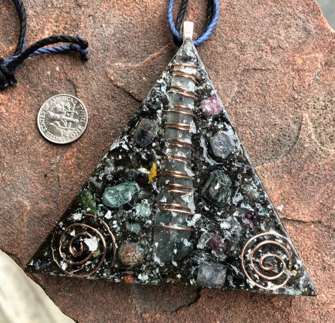 The “Large Equilateral” Orgone Amulet (3.5”x 3.5”, 3.5 oz.)- Max Aura Protection